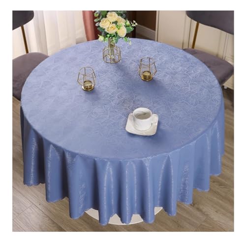 PETBNA Tischdecke, rund, schmutzabweisend, aus PVC, hellblau, Durchmesser 180 cm, geeignet für runde Tische mit einem Durchmesser von 110 – 130 cm von PETBNA