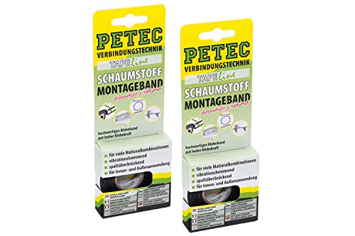 2x Doppelseitiges Klebeband Zierleisten Montageband 12mm Petec Schaumstoff Tape 2x Doppelseitiges Klebeband Zierleisten Montageband 12mm Petec Schaumstoff Tape von PETEC