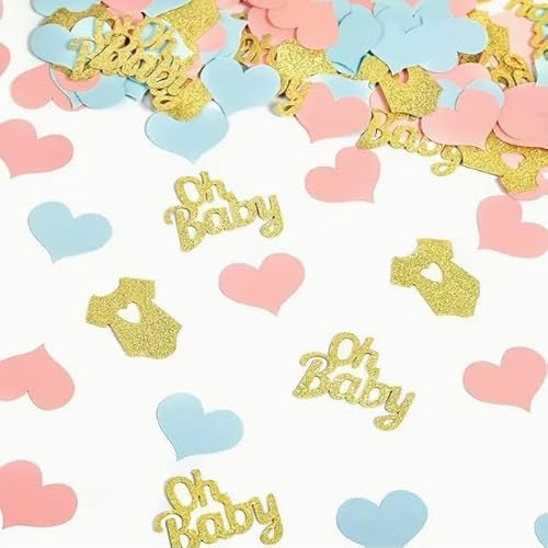 100 Stück Oh Baby Deko Konfetti, Baby Shower Tischdekoration Konfetti, Baby Rosa Blau Glitter Konfetti, für Baby Shower, Geschenktüten, DIY, Reveal Gender 100 Stück Oh Baby Deko Konfetti, Baby Shower Tischdekoration Konfetti, Baby Rosa Blau Glitter Konfetti, für Baby Shower, Geschenktüten, DIY, Reveal Gender von PETERMALLON