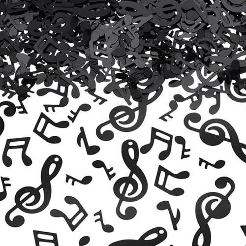 15g Konfetti Notenschlüssel Deko, Tisch Deko Schwarz Confetti Dekoration, PVC Konfetti Hochzeit, Musiknoten Streudeko Geburtstag, Notenschlüssel Tischdeko Taufe für Babyshower, Abschluss, Musik Party 15g Konfetti Notenschlüssel Deko, Tisch Deko Schwarz Confetti Dekoration, PVC Konfetti Hochzeit, Musiknoten Streudeko Geburtstag, Notenschlüssel Tischdeko Taufe für Babyshower, Abschluss, Musik Party von PETERMALLON