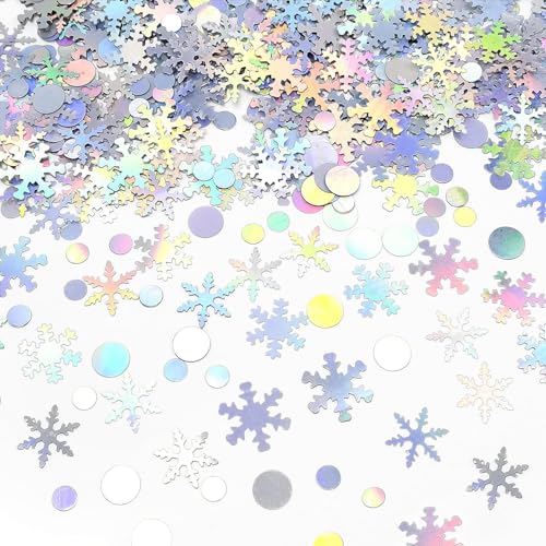 15g Schneeflocken Dekoration Konfetti, Winter Schneeflocken Tischkonfetti, Glitter Weihnachten Tischdekoration, Für Karten, Einladungen, Geschenktüten, Ballons, Hochzeiten von PETERMALLON