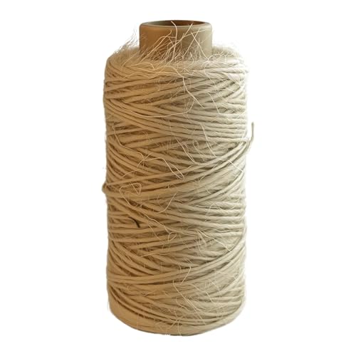 1mm x 100m naturbraunes Leinenseil, naturfarbenes dünnes Leinenseil, Leinenbindedraht, für Geschenkverpackungen, Blumendekoration, Gartenprojekte, DIY-Kreationen von PETERMALLON