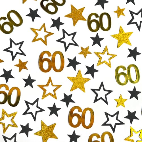 60 Geburtstag Deko, 100 Stück 60. Geburtstag Konfetti Schwarz Gold, Streudeko, Geburtstagsdeko Frauen, Tischdeko. Männer und Frauen 60 Geburtstag Deko, 100 Stück 60. Geburtstag Konfetti Schwarz Gold, Streudeko, Geburtstagsdeko Frauen, Tischdeko. Männer und Frauen von PETERMALLON