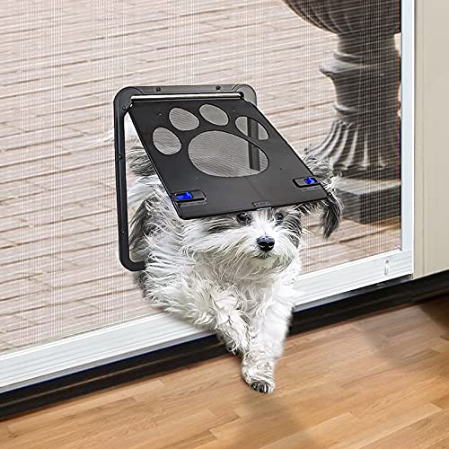 PETLESO Haustierklappe für Fliegengittertür Katzenklappe Fliegengitter mit Magnetverschluss Einfache Installation Hundetür für Katzen/Hunde (29 cm * 24 cm) von PETLESO