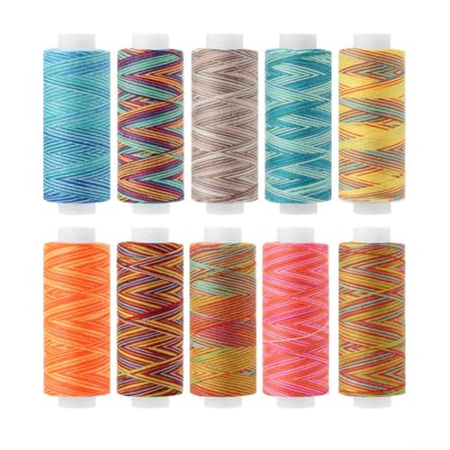 1 x farbiges Polyestergarn (10 Farbkombinationen), 402 kleiner Schaft, helle Farben von PETSTIBLE