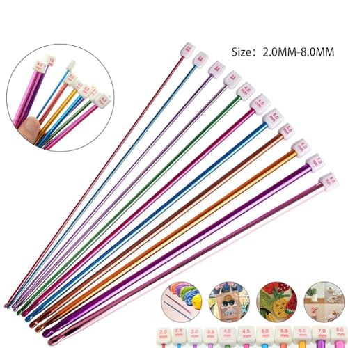 1 x tunesische afghanische Häkelnadel 10 6 Aluminiumnadel für Bastelprojekte und Heimwerker (8 mm) von PETSTIBLE
