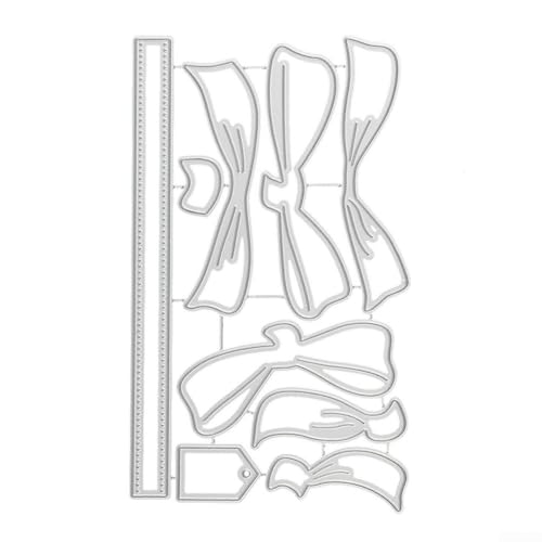 8-teiliges Schleifenschneide-Schablonen-Set, ideal für dekorative Bastelarbeiten und individuelle Schleifenherstellung 8-teiliges Schleifenschneide-Schablonen-Set, ideal für dekorative Bastelarbeiten und individuelle Schleifenherstellung von PETSTIBLE