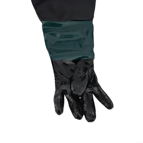 Arbeitshandschuhe für Sandstrahlanwendungen, Länge 58,4 cm, 15,2 cm, mit Baumwollfutter für Komfort und Schweißabsorption (rechte Hand) von PETSTIBLE
