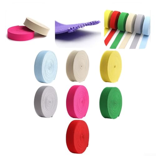 Bunte 5 m elastische Bänder zum Nähen von Hosen, perfekt für Kleidung und Bastelprojekte (gelb) von PETSTIBLE