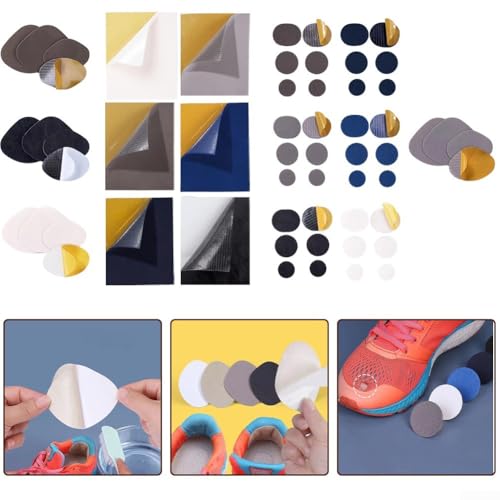 Sneakers Repair Patch mit Vamp Aufkleber und Fersenschutz, Einlegesohlen für Schuhhaltbarkeit (B Dunkelgrau) von PETSTIBLE