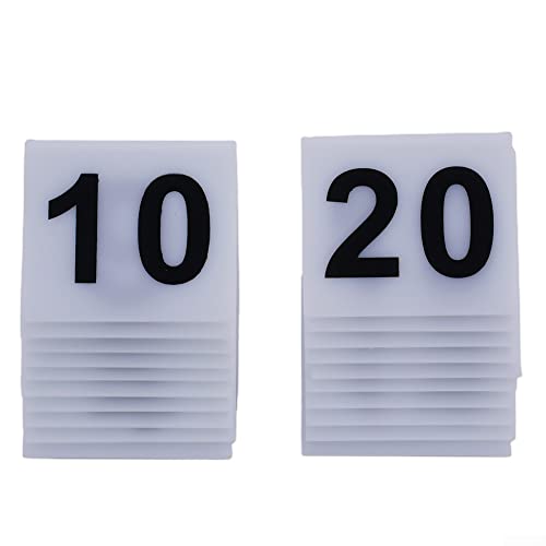 Zelt-Tischnummern, Acryl-Zahlen, Karten, Tischnummernschilder, 1–20 Tischnummern, Tischnummern, Weiß von PETSTIBLE