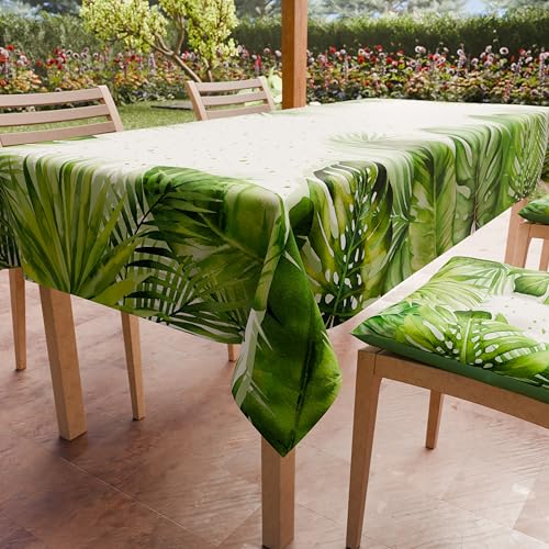 PETTI Artigiani Italiani - Fleckabweisende rechteckige Tischdecke für die Küche, Design Tropical, 05 x 18 Plätze (140 x 360 cm), 100% Made in Italy von PETTI Artigiani Italiani