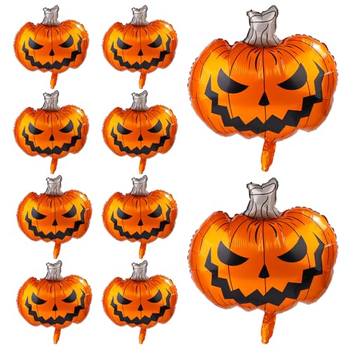 10 Stück Halloween Kürbis Ballons, 75x62cm Groß Ballons Halloween Gruselig Folienballons Halloween Dekorationen Partyzubehör für Halloween Party Dekorationen 10 Stück Halloween Kürbis Ballons, 75x62cm Groß Ballons Halloween Gruselig Folienballons Halloween Dekorationen Partyzubehör für Halloween Party Dekorationen von PEUTIER