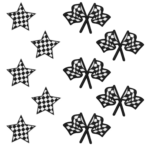 10stk Aufbügel Patches Zielflagge, Rennauto zum Aufbügeln Karierter Bestickte Aufnäher zum Aufbügeln Karierte Flicken zum Aufbügeln Flaggen für Kleidung Kleider Hüte Jeans 10stk Aufbügel Patches Zielflagge, Rennauto zum Aufbügeln Karierter Bestickte Aufnäher zum Aufbügeln Karierte Flicken zum Aufbügeln Flaggen für Kleidung Kleider Hüte Jeans von PEUTIER