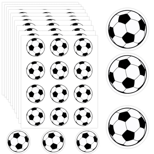 120St Fußball Aufkleber, Vinyl Fußballaufkleber für Scrapbooking Fußball Sport Aufkleber Fußballpartygeschenkaufkleber für Kinder Fußballliebhaber Fußballpartydekorationen von PEUTIER