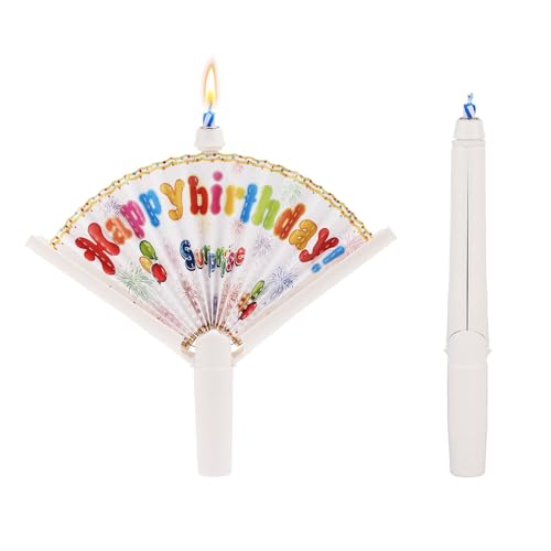 2 Stück Neuheit Fan Geburtstagskerzen, Pop-up Überraschungs Kerze Lustige Kuchenaufsatzkerze Trick Kerze Kreativ Happy Birthday Kerzen für Partyzubehör 2 Stück Neuheit Fan Geburtstagskerzen, Pop-up Überraschungs Kerze Lustige Kuchenaufsatzkerze Trick Kerze Kreativ Happy Birthday Kerzen für Partyzubehör von PEUTIER