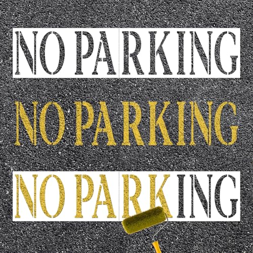 2 Stück Parkverbotsschablonen, 15,2 cm, Buchstaben, wiederverwendbar, Parkplatz, Malschablonen, Kunststoff, kein Parken, Buchstabenschablone, Verkehrskrone, Malschablonen 2 Stück Parkverbotsschablonen, 15,2 cm, Buchstaben, wiederverwendbar, Parkplatz, Malschablonen, Kunststoff, kein Parken, Buchstabenschablone, Verkehrskrone, Malschablonen von PEUTIER