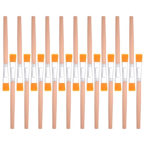 20stk Pinselset, 13,5cm Flache Pinsel aus Nylonhaar Künstlerpinsel aus Holz für Acryl Öl Aquarell Nagel Gesichts Kunst Detailmalerei und Gouachefarben 20stk Pinselset, 13,5cm Flache Pinsel aus Nylonhaar Künstlerpinsel aus Holz für Acryl Öl Aquarell Nagel Gesichts Kunst Detailmalerei und Gouachefarben von PEUTIER