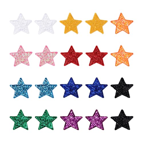 20stk Strass-Stern-Patches, Glitzer-Aufnäher Stern-Applikations-Patches Pailletten-Stern-Aufbügler Stern-Aufkleber Stern-Stickerei-Patches für Kleidung Tasche Jacke Hut Dekoration 20stk Strass-Stern-Patches, Glitzer-Aufnäher Stern-Applikations-Patches Pailletten-Stern-Aufbügler Stern-Aufkleber Stern-Stickerei-Patches für Kleidung Tasche Jacke Hut Dekoration von PEUTIER