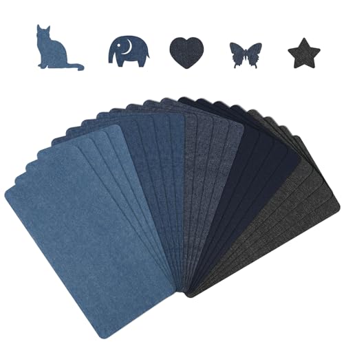 20stk. Aufbügelflicken für Jeans, 20 x 10cm 5 Farben Dekorativer Jeans Reparaturflicken, Denim-Flicken zum Aufbügeln Ausbesserungsstoff aus Reiner Baumwolle für Taschen Hosen Kleidung 20stk. Aufbügelflicken für Jeans, 20 x 10cm 5 Farben Dekorativer Jeans Reparaturflicken, Denim-Flicken zum Aufbügeln Ausbesserungsstoff aus Reiner Baumwolle für Taschen Hosen Kleidung von PEUTIER