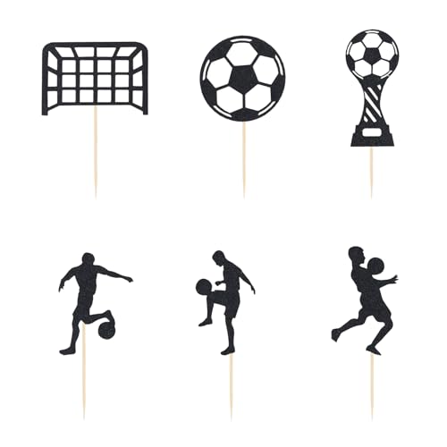 24St Cupcake Toppers Fußball, Kuchendekoration Fußball Glitzer Fußball Cupcake Toppers Fußballmotiv Kuchendekoration mit Sportmotiv für Geburtstage Sportpartys Babypartys 24St Cupcake Toppers Fußball, Kuchendekoration Fußball Glitzer Fußball Cupcake Toppers Fußballmotiv Kuchendekoration mit Sportmotiv für Geburtstage Sportpartys Babypartys von PEUTIER