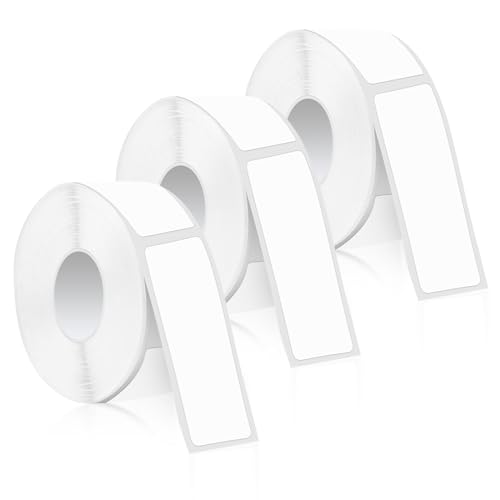 3 Rollen Etikettenband für Phomemo D30, 12mm x 40mm Weiß Selbstklebendes Etikettenband Aufkleber Thermopapier Rolle für Büro Haushaltsbedarf von PEUTIER