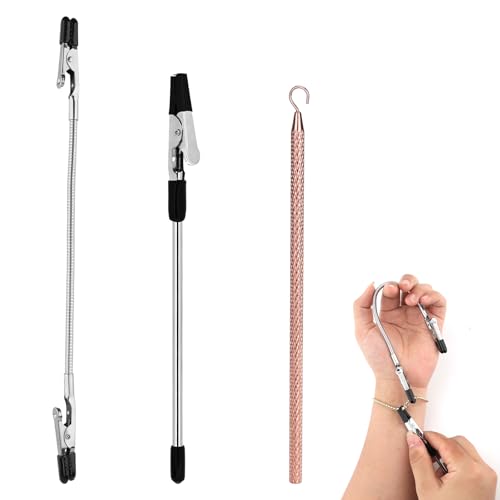 3 x Armband-Helfer, Tragehilfe, Haken und Clips, schnelles Tragen und Demontage, Werkzeug für Schmuck, Armbänder, Uhren, Halsketten, Verschlüsse, Handwerk 3 x Armband-Helfer, Tragehilfe, Haken und Clips, schnelles Tragen und Demontage, Werkzeug für Schmuck, Armbänder, Uhren, Halsketten, Verschlüsse, Handwerk von PEUTIER