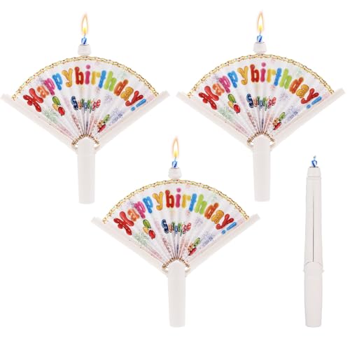 4 Stück Neuheit Fan Geburtstagskerzen, Happy Birthday Kerzen Pop-up Überraschungs Kerze Lustige Cake Topper Kerze Trick Kerze für Partyzubehör 4 Stück Neuheit Fan Geburtstagskerzen, Happy Birthday Kerzen Pop-up Überraschungs Kerze Lustige Cake Topper Kerze Trick Kerze für Partyzubehör von PEUTIER