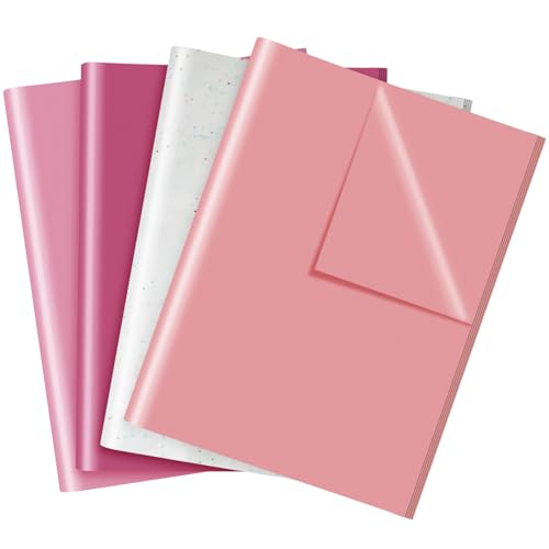 40 Blatt Valentinstag Seidenpapier, 50 x 66 cm Geschenkpapier Valentinstag Seidenpapier zum Basteln Hochzeit Muttertag Brautpartys (4 Stile) von PEUTIER