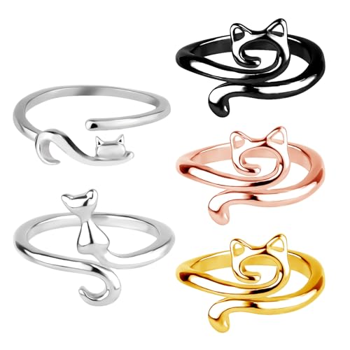 5 Stück Häkelring Katze, Verstellbar Häkelschlaufe Häkel-Führungsring Häkel-Spannungsring Begleitring-Garnregler Häkelzubehör Geschenk 5 Stück Häkelring Katze, Verstellbar Häkelschlaufe Häkel-Führungsring Häkel-Spannungsring Begleitring-Garnregler Häkelzubehör Geschenk von PEUTIER
