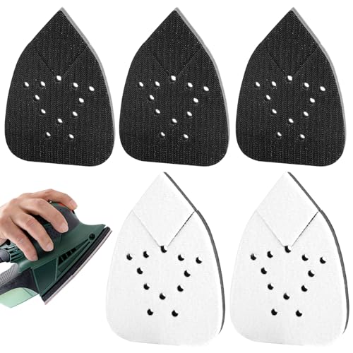 5 Stück Schleifpads mit Klettverschluss für die Mausdetailschleife, 12 Löcher Dreieckiges Schleifpapier Stützpad für Ausgeglichenen Druck und Gleichmäßiges Schleifen 5 Stück Schleifpads mit Klettverschluss für die Mausdetailschleife, 12 Löcher Dreieckiges Schleifpapier Stützpad für Ausgeglichenen Druck und Gleichmäßiges Schleifen von PEUTIER