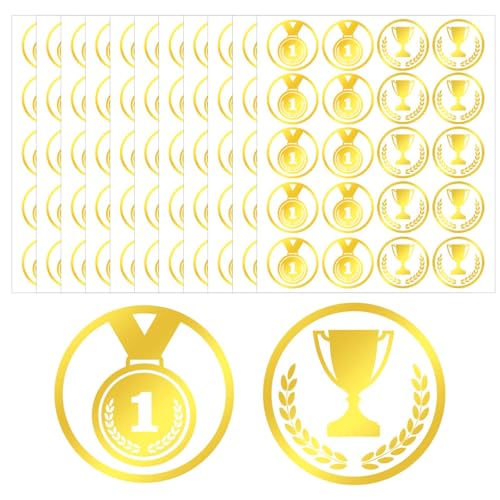 500 Olympia Aufkleber, 3cm Große Goldene Aufkleber Olympiamedaillen Belohnungstrophäe Kleine Olympia Aufkleber Wasserdicht Aufkleber Olympischen Spielen für Kinder Wasserflasche 500 Olympia Aufkleber, 3cm Große Goldene Aufkleber Olympiamedaillen Belohnungstrophäe Kleine Olympia Aufkleber Wasserdicht Aufkleber Olympischen Spielen für Kinder Wasserflasche von PEUTIER