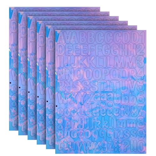 6 Bögen Individuelle Namens Buchstabenaufkleber, Wasserfeste Alphabet-Buchstabenaufkleber Kompatibel mit Hydroflask-Wasserflaschen Yeti-Bechern Laptops und Stanley-Zubehör (Bunt) von PEUTIER