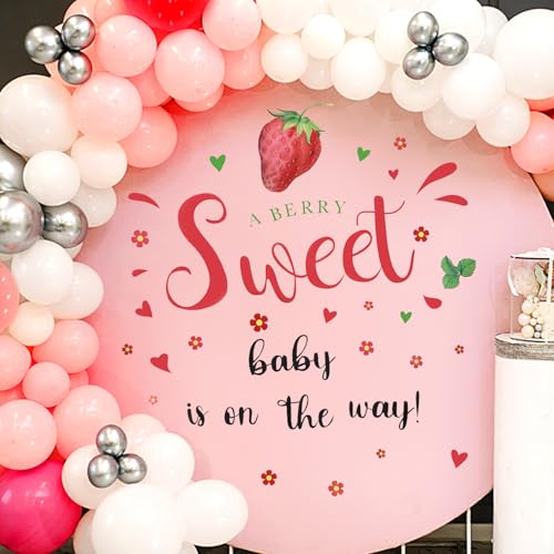 Erdbeer-Babyparty-Dekorationsschild, Hochwertige Babyparty-Dekoration Erdbeer-Motiv Einfach Anzukleben Abzuziehen Schwangerschaftspartys Neugeborene Enthüllung Geschlechts Party-Dekoration von PEUTIER