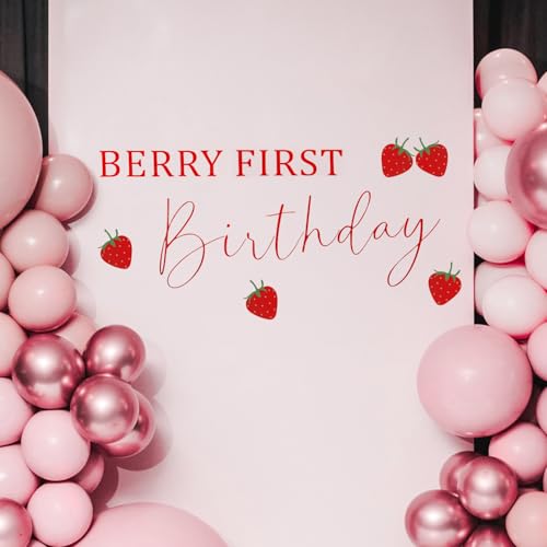 Erdbeerbogen-Aufkleber, Erdbeer-Hintergrund für Die Erste Geburtstagsparty Beeren-Dekoration für Den Ersten Geburtstag Erdbeer-Aufkleber Beeren-Aufkleber Geburtstagsparty-Dekoration Erdbeerbogen-Aufkleber, Erdbeer-Hintergrund für Die Erste Geburtstagsparty Beeren-Dekoration für Den Ersten Geburtstag Erdbeer-Aufkleber Beeren-Aufkleber Geburtstagsparty-Dekoration von PEUTIER