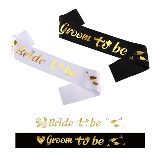 Junggesellenabschied Frauen Schärpe, Bride to Be Schärpe und Bräutigam in Spe Schärpe Jga Schärpe Accessoires für Verlobung Hochzeit Braut Dusche, Weiß und Schwarz Junggesellenabschied Frauen Schärpe, Bride to Be Schärpe und Bräutigam in Spe Schärpe Jga Schärpe Accessoires für Verlobung Hochzeit Braut Dusche, Weiß und Schwarz von PEUTIER