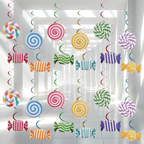 PEUTIER 48 Stück Süßigkeiten Partydekorationen, 24 Süßigkeiten Lutscher Ornamente und 24 Süßigkeiten Hängewirbel für Süßigkeiten Motto Geburtstagsfeiern Babyparty Party Dekorationen PEUTIER 48 Stück Süßigkeiten Partydekorationen, 24 Süßigkeiten Lutscher Ornamente und 24 Süßigkeiten Hängewirbel für Süßigkeiten Motto Geburtstagsfeiern Babyparty Party Dekorationen von PEUTIER