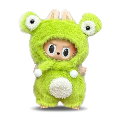 PEXIVOZ Puppenkleidung,Labubu Kleidung,Kleiner Frosch,Niedliche Mini Plüsch Puppen Kleidung Outfit nur Bekleidungs zubehör für 17cm Labubu Puppen Pullover Hoodie Kleidung DIY Kinder Geschenke PEXIVOZ Puppenkleidung,Labubu Kleidung,Kleiner Frosch,Niedliche Mini Plüsch Puppen Kleidung Outfit nur Bekleidungs zubehör für 17cm Labubu Puppen Pullover Hoodie Kleidung DIY Kinder Geschenke von PEXIVOZ
