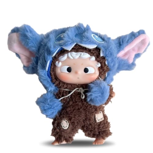PEXIVOZ Puppenkleidung,Labubu Kleidung,Verstellbarer Hut,Stitc Hut,Bekleidung für 17cm labubu plüsch,Niedliche Mini Plüsch Puppen Kleidung Outfit nur Bekleidungs zubehör von PEXIVOZ