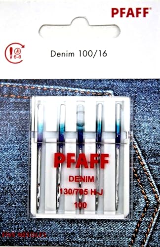 PFAFF 5 Nähmaschinennadeln 130/705H Stärke 100 für Jeans/Denim von PFAFF