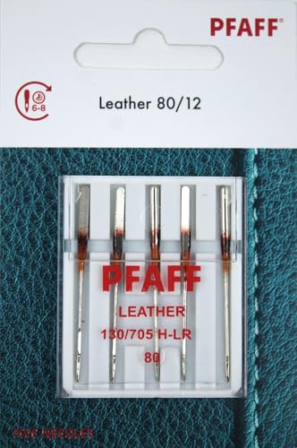 PFAFF 5 Nähmaschinennadeln 130/705H Stärke 80 für Leder, Kunstleder PFAFF 5 Nähmaschinennadeln 130/705H Stärke 80 für Leder, Kunstleder von PFAFF