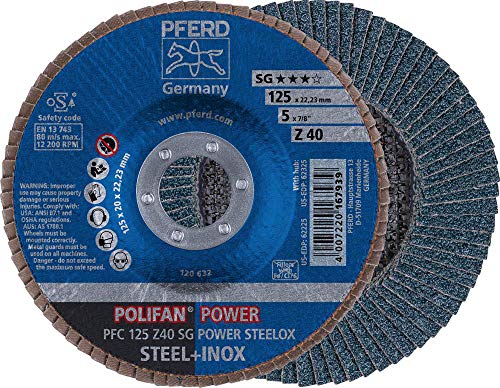 PFERD POLIFAN-Fächerscheiben PFC 125 Z 60 SG POWER STEELOX 10 Stk von PFERD