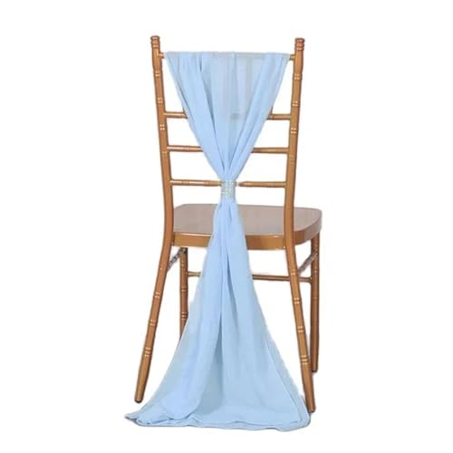 Stuhl Schärpen 10 stücke Chiffon Stuhl Gürtel Bogen Band Knoten Set Stuhl Zurück Riemen Dekoration Bankett Rustikale Hochzeit Party-Event Dekoration(Blue) von PFIOEUL