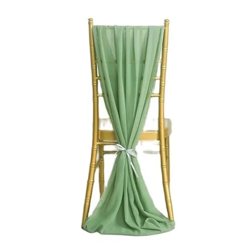 Stuhl Schärpen 10 stücke Chiffon Stuhl Gürtel Bogen Band Knoten Set Stuhl Zurück Riemen Dekoration Bankett Rustikale Hochzeit Party-Event Dekoration(Green) von PFIOEUL
