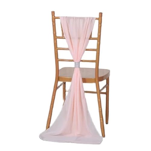 Stuhl Schärpen 10 stücke Chiffon Stuhl Gürtel Bogen Band Knoten Set Stuhl Zurück Riemen Dekoration Bankett Rustikale Hochzeit Party-Event Dekoration(Pink) von PFIOEUL
