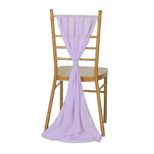 Stuhl Schärpen 10 stücke Chiffon Stuhl Gürtel Bogen Band Knoten Set Stuhl Zurück Riemen Dekoration Bankett Rustikale Hochzeit Party-Event Dekoration(Purple) von PFIOEUL