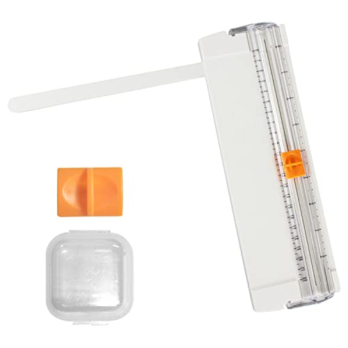 1 x kleiner Papierschneider mit 1 Ersatzspitze, vielseitiger Papierschneider, tragbarer Papierschneider, Sammelalbum-Werkzeug für Standardschnitt von A3 A4 A5, Etiketten und Fotos von PFLYPF