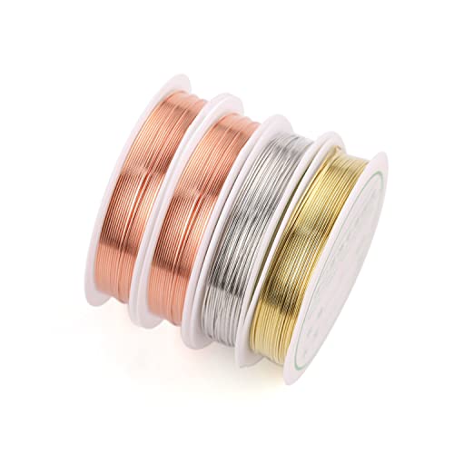 4 Rollen Kupferdraht für Schmuck, Drahtdurchmesser 0,3 mm, 15 m Silbergold, rosa Kupferdraht, Schmuckherstellung, Schmuckherstellung, Blumenherstellung. 4 Rollen Kupferdraht für Schmuck, Drahtdurchmesser 0,3 mm, 15 m Silbergold, rosa Kupferdraht, Schmuckherstellung, Schmuckherstellung, Blumenherstellung. von PFLYPF