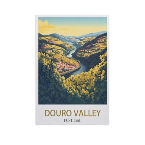 PGCKSK 3D DIY Diamond Painting Set，Douro-Tal, Portugal，Runder Diamant-Kreuzstich, handgestickte Familie Wanddekoration Malerei（40 x 50 cm/15.74 x 19.68 Zoll）-FY70 von PGCKSK