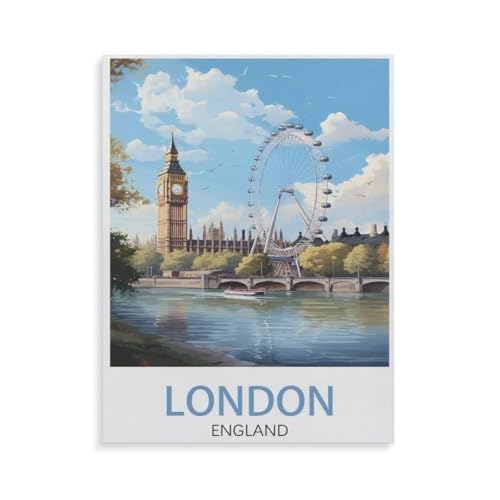 PGCKSK 3D DIY Diamond Painting Set，London England，Runder Diamant-Kreuzstich, handgestickte Familie Wanddekoration Malerei(50x60cm)-W14 von PGCKSK